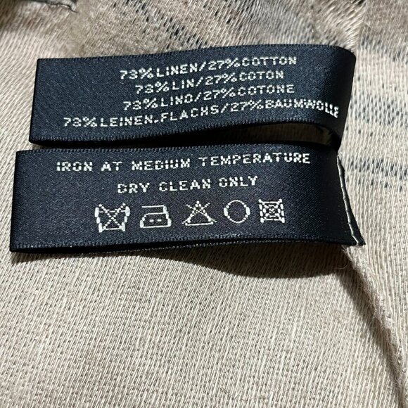 Rare VTG Ralph Lauren Blanket Wrap Midi Skirt Asymmetrical Linen Belt Detail - Picture 11 of 11